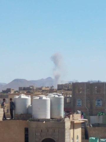 قصف التحالف العربي صباح اليوم في العاصمة صنعاء ومحافظة عمران